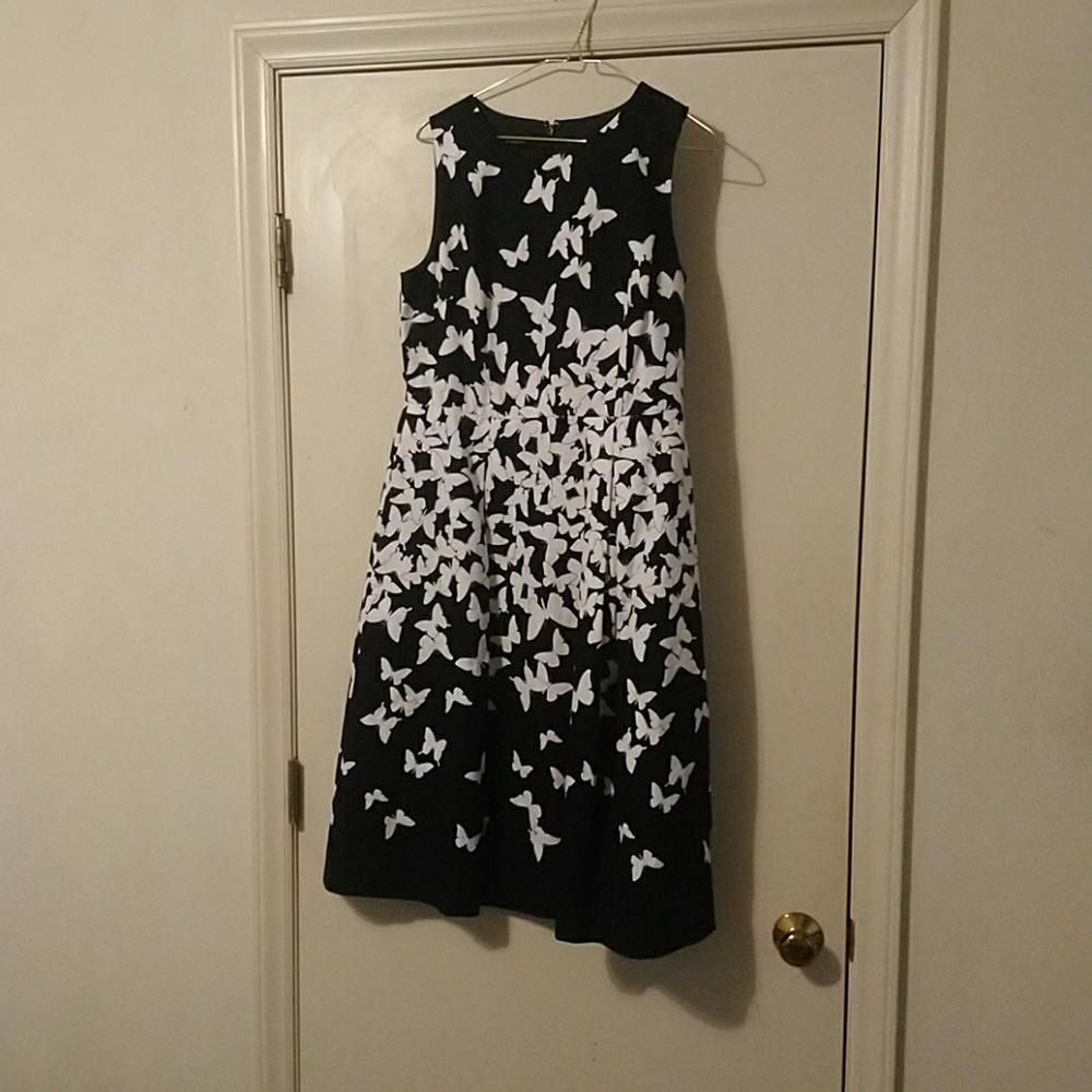 Talbots black and white dress